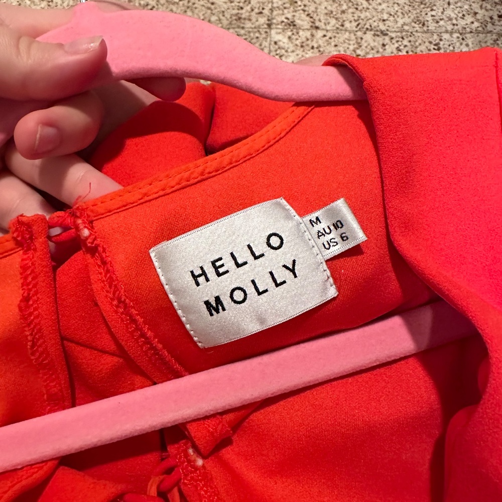 Hello Molly Red Ruffle Mini Dress - Picture 5 of 5